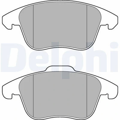 Imagen de DELPHI LP3175 Juego de pastillas freno no preparado para indicador desgaste Chapa antichirridos sin accesorios PEUGEOT: 208 I Hatchback, 3008