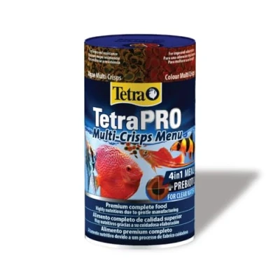 Imagen de Tetra Pro Multi Crisps Menu 250 ml Alimento completo con un valor nutritivo óptimo, los 4 tipos de garantizan una dieta variada
