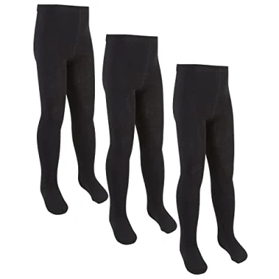 Imagen de 3 pares de medias algodón para niñas 2 a 13 años, Negro, 7 8 Años
