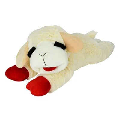 Imagen de Multipet Juguete de Peluche Blanco Jumbo Lamb Chop con Licencia Oficial, 24 Pulgadas