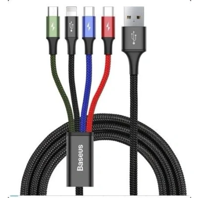 Imagen de Baseus CA1T4 B01 Cable USB para cargar negro 90+30
