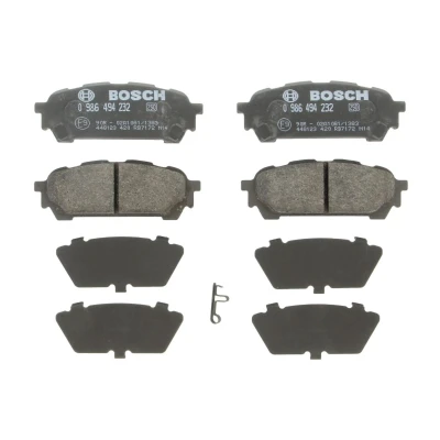 Imagen de BOSCH 0 986 494 232 Juego de pastillas freno Low Metallic con avisador acústico desgaste Chapa antichirridos, instrucciones montaje