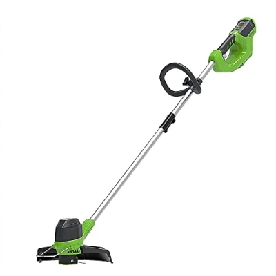Imagen de Greenworks 40V Cortabordes a Batería para Jardín Mediano, Altura Regulable, Ancho Corte 30 cm, Alimentación Automática Nylon 1,65 mm, SIN 40 V ni Cargador, 3 Años de Garantía G40LT