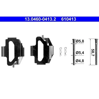 Imagen de ATE 13.0460 0413.2 Kit de accesorios, pastillas frenos FORD: Escort 6, 5