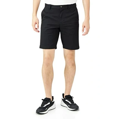 Imagen de Amazon Essentials Pantalones Cortos Chinos de Corte Ajustado con Pernera 23 cm Hombre, Negro, 33W