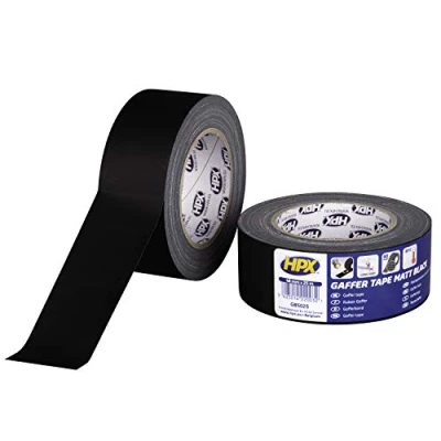 Imagen de HPX GAFFER TAPE MATT BLACK RIA10116 Cinta adhesiva (48 x 25 m), color negro mate GB5025