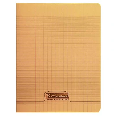 Imagen de Clairefontaine 18128 C 17 x 22 cm Seyes Rayado grapas Bound Notebook con 48 hojas naranja