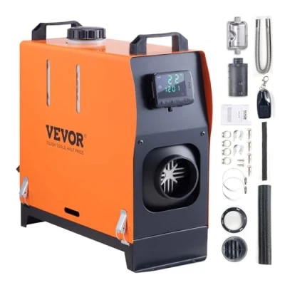 Imagen de VEVOR Calentador Diésel Todo en Uno Portátil 12V 8kW 0,16 0,62L/h de Aire 8 36C Ajustable 20 25m² Control Inteligente LCD Remoto Tanque 5L para Barco RV Auto Interior