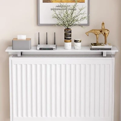 Imagen de Estante Radiador Blanco,Cubre Radiador,Balda Radiador,Cubreradiador Antihumo,Cubierta de 35 80cm,Cubre Radiadores Aluminio Moderno,Sin Perforación,para Dormitorio,Salón,Pasillo(35cm)