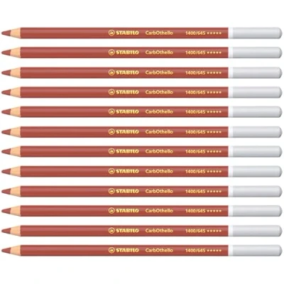 Imagen de Lápiz de Color tiza pastel STABILO CarbOthello Caja con 12 unidades rojo
