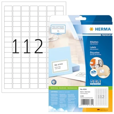 Imagen de Herma Premium Etiquetas multiuso (25.4 x 16.9 mm, 2800 unidades), blanco
