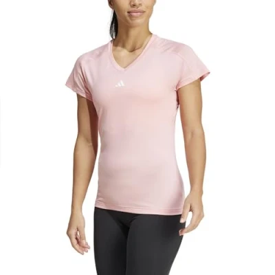 Imagen de adidas Mujer AEROREADY Train Essentials Minimal Branding V Neck tee, Semi Pink Spark, XL