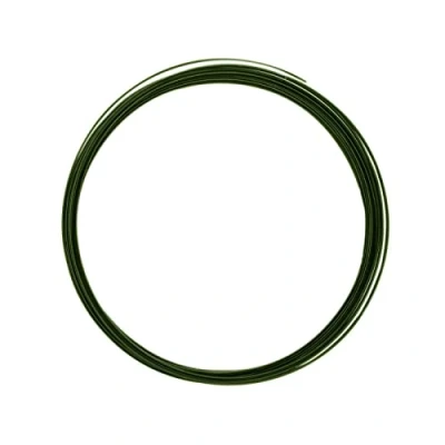 Imagen de Vaessen Creative Alu Deco Alambre Plano para Manualidades, Verde (Dark Green), 3.5 x 1 mm (5 m)