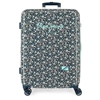 Imagen de Pepe Jeans Alenka Maleta Mediana Azul 48x68x26 cms Rígida ABS Cierre TSA 70L 4,06 kgs 4 Ruedas Dobles by Joumma Bags