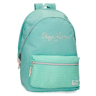 Imagen de Pepe Jeans Jane Mochila para Portátil Doble Compartimento 15,6&quot; Azul 31x44x17,5 cms Poliéster 20,46L