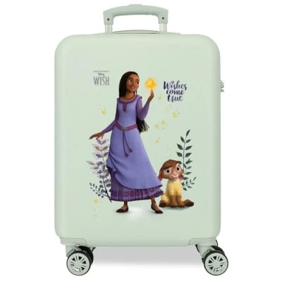 Imagen de Disney Wishes Come True Maleta de Cabina Verde 38x55x20 cms Rígida ABS Cierre combinación Lateral 34L 2 kgs 4 Ruedas Dobles Equipaje Mano