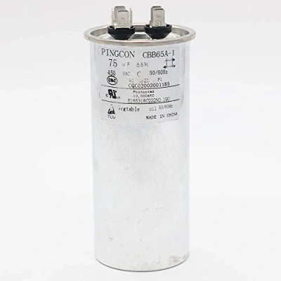 Imagen de DollaTek 75uF CBB65 Motor del condensador que se ejecuta para el acondicionador de aire 450VAC SH 40/70/21 50 / 60Hz