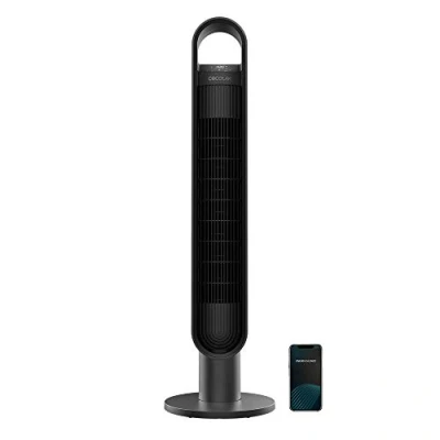 Imagen de Cecotec Ventilador de Torre con Mando a Distancia y Temporizador EnergySilence 9190 SkyLine Ionic Connected. 60W, Altura 40&quot;, 3 Velocidades, Oscilación automática, Control Wifi e Ionizador