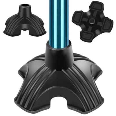 Imagen de supregear Tacos Muletas Antideslizantes 16 mm,Contera de Goma para y Bastones, Independiente Bastones Muletas, Negro