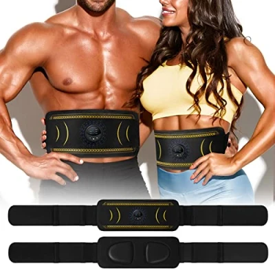 Imagen de Cinturon Electroestimulador Abdominales, Muscular USB Recargable EMS Cinturón Abdominal, Ponte en Forma Fácilmente Casa (Hombres/Mujeres)