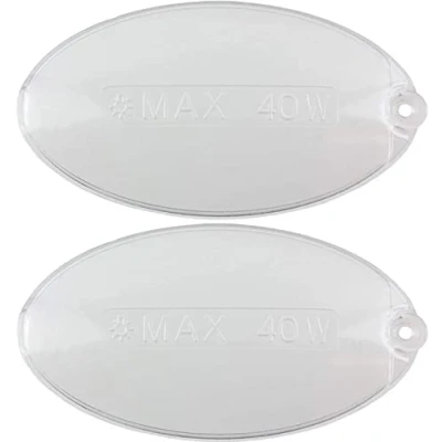 Imagen de SPARES2GO Lente Difusora de Luz Ovalada compatible con Rangemaster Campanas Extractoras (Paquete 2, 100 mm x 52 mm)