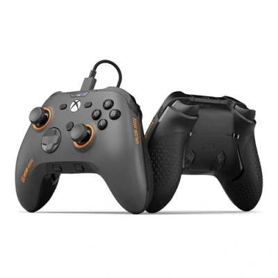 Imagen de Scuf VALOR PRO Mando Xbox Performance con Cable Palas Traseras Personalizables, Gatillos Instantáneos, Palancas de Efecto Hall, Controles Audio, Series XS, One Gris Acero