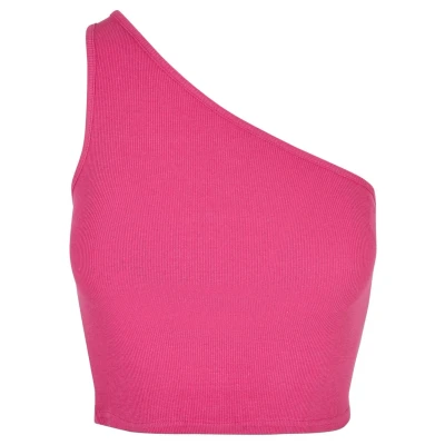 Imagen de Urban Classics Cropped Asymmetric Top, Mujer, Talla: 4XL, Brightviolet