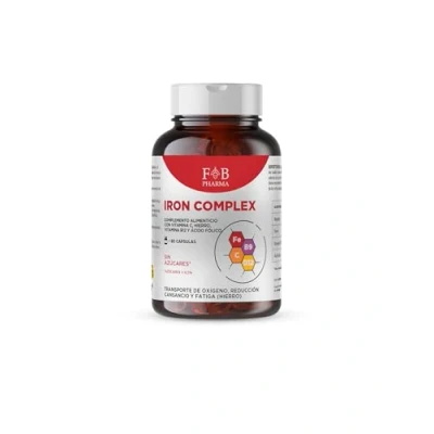 Imagen de FB PHARMA Suplemento de Hierro + Ácido Fólico Vitamina C B12 Iron Complex 90 comprimidos para DEFICIENCIAS SISTEMA INMUNITARIO REDUCCIÓN DEL CANSANCIO Y LA FATIGA