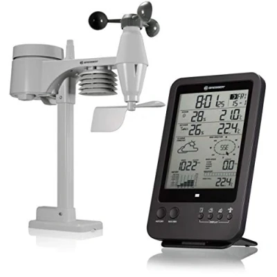 Imagen de Estación meteorológica Bresser Weather Center 5 en 1 7002510, Mide la temperatura y humedad, Negro