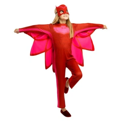 Imagen de Funidelia Disfraz de Buhíta PJ Masks para niña Dibujos Animados, Gatuno, Buhita, Gekko niños y divertidos accesorios Fiestas, Carnaval Halloween Talla 5 6 años Rojo