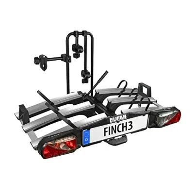 Imagen de EUFAB 11598 Finch Portabicicletas para 3 Bicicletas, Color Negro