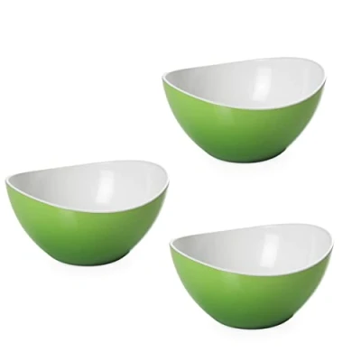 Imagen de Omada Design, 3 Tazónes bicolor, 14 cm de diámetro, 40cl, resistente a golpes, apilable, apto para lavavajillas, Trendy Line