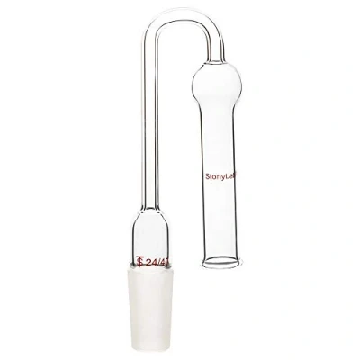 Imagen de stonylab Tubo de Secado en Forma U Vidrio, Vidrio Borosilicato Curvado a 360 Grados con Junta 24/40, Shaped Drying Tube para Laboratorio Química Síntesis Orgánica