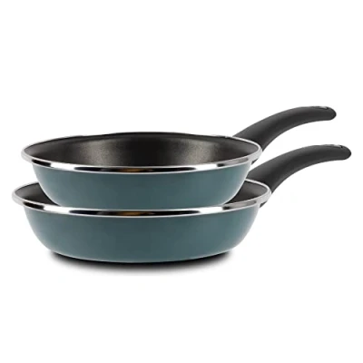 Imagen de BERGNER Classique Juego de 2 Sartenes 20 y 26 cm Fabricadas Aluminio Forjado Antiadherentes Apta para todo tipo Cocinas Libre PFOA Verde