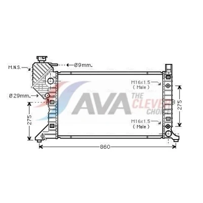 Imagen de PRASCO MSA2343 Radiador, refrigeración del motor Aluminio 680 405 42 Aletas soldadas MERCEDES BENZ: Sprinter 3 T Furgón