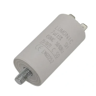 Imagen de Lumonic Condensador de arranque con Enchufe 6,3x0,8mm I 7µF 450V 30x60mm 7uF motor carcasa plástico funci