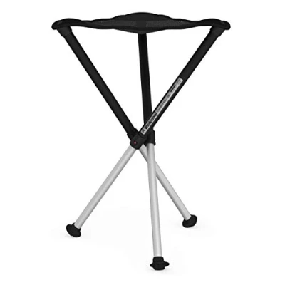 Imagen de Walkstool Modelo Comfort Negro y Gris Taburete Plegable 3 Pies de Aluminio Altura del Asiento 65 cm Carga máxima 250 kg Hecho en Suecia