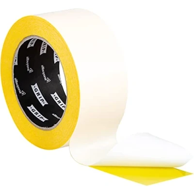 Imagen de GRIP Eventbasics cinta adhesiva de doble cara extraíble GT 702, 50 mm x 25 m, amarilla, 2 lados diferentes, adhesivo extrafuerte y débil, se puede quitar sin dejar residuos