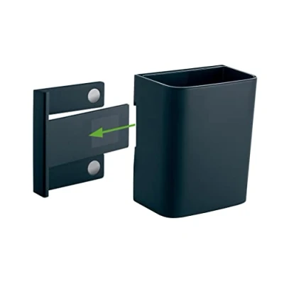 Imagen de SIGEL GL801 Porta rotuladores para pizarras magnéticas de cristal (pequeño) 7,5 x 9,4 cm, antracita