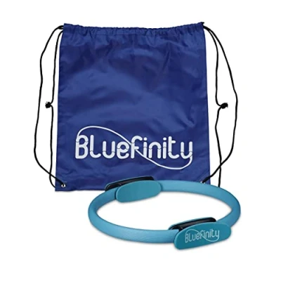 Imagen de Bluefinity Aro Pilates, Anillo Ejercicio, Yoga, Resistencia, Deporte, Fitness, Plástico Reforzado, 1 Ud, 39 cm, Turquesa, Adultos Unisex
