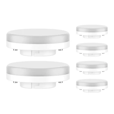 Imagen de ledscom.de 6 unidades Bombilla LED GX53, blanco cálido (2700 K), 4,2 W, 372 lm, 96, mate