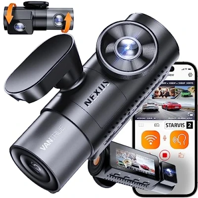 Imagen de VANTRUE N5 cámara de Coche Dashcam 4 Canales para 1944P+1080P+1080P+1080P/30FPS, 360 Delantera Trasera 5GWiFi, salpicadero controlada por Voz con GPS, HDR+ WDR, máx. 512G