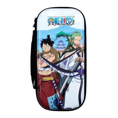 Imagen de Konix One Piece Funda protectora y de transporte para consola Nintendo Switch, 8 juegos, motivo Wano Luffy Zoro