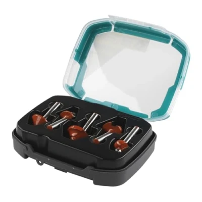 Imagen de wolfcraft Set de fresas Para perfiles CT 5 pzas. I 8754000 trabajos precisos fresado con fresadora y motor estacionario.