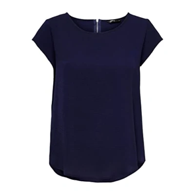Imagen de Only Onlvic S/S Solid Top Noos Ptm Vestido, Azul (Evening Blue), 38 EU para Mujer