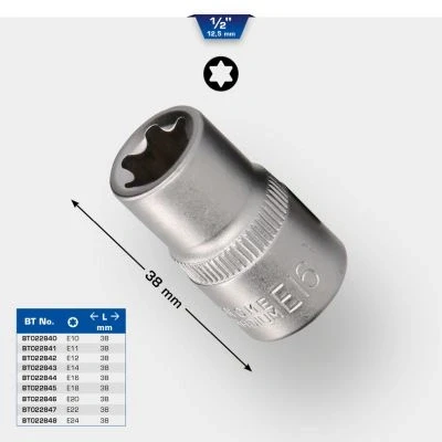 Imagen de KS TOOLS BT022847 Piezas insertables de llave cubo E22 Torx exterior
