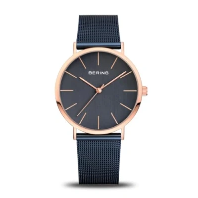 Imagen de BERING Mujer Análoga Cuarzo Reloj de Pulsera colección con Acero inoxidable und Cristal zafiro, Azul/Rosa