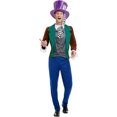 Imagen de Smiffys Disfraz de sombrerero loco, con chaqueta, pantalones y sombrero