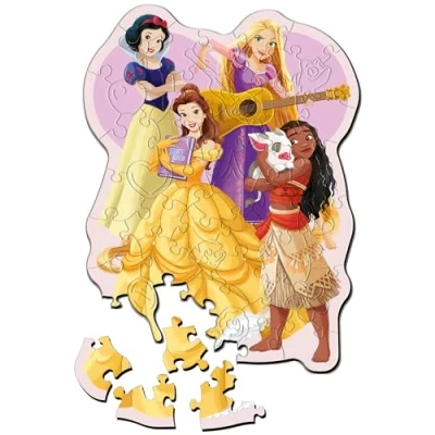 Imagen de Trefl Disney Princess, adorables princesas 50 Piezas, puzle de Madera, Forma Irregular, 10 figuritas, Rompecabezas Moderno niños a Partir 5 años, Multicolor (20257)