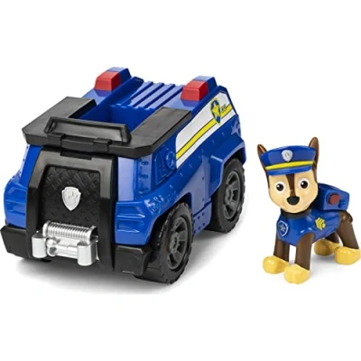 Imagen de Paw Patrol 6056845 Chase’s Cruiser Vehicle with Collectible Figure, for Kids Aged 3 Years and Over